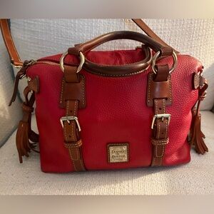 Pre-Loved Dooney & Bourke Red Pebble Bristol Satchel